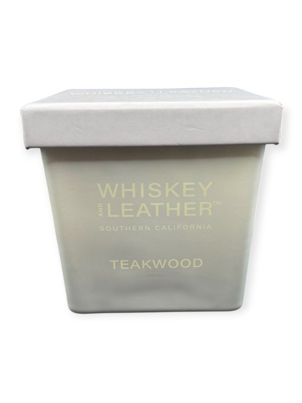 Whiskey and Leather Teakwood Hand Poured Scented Candle, 16 Oz
